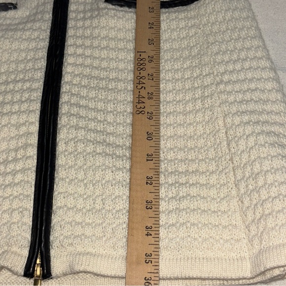 Boston Proper Women’s Bejeweled Long Line Wool Knit Sweater‎ cardigan Ivory SzM - Picture 14 of 16